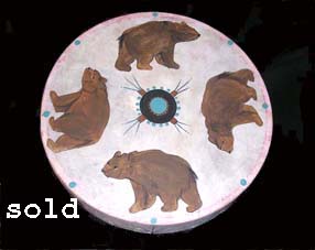 Native American Painted Drums Bears